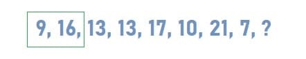 Number Pattern Aptitude Test Sample Question-3